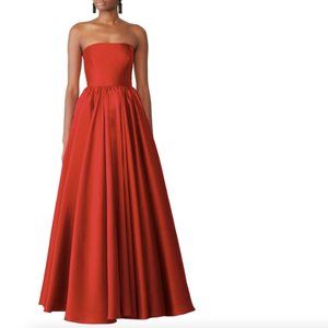 Badgley Mischka Strapless Ball Gown in Red sz 4